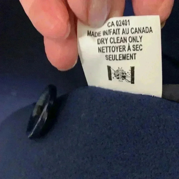 Mallia 90% wool 10% cashmere double breasted pea coat, cobalt blue, size 14 - Picture 4 of 6